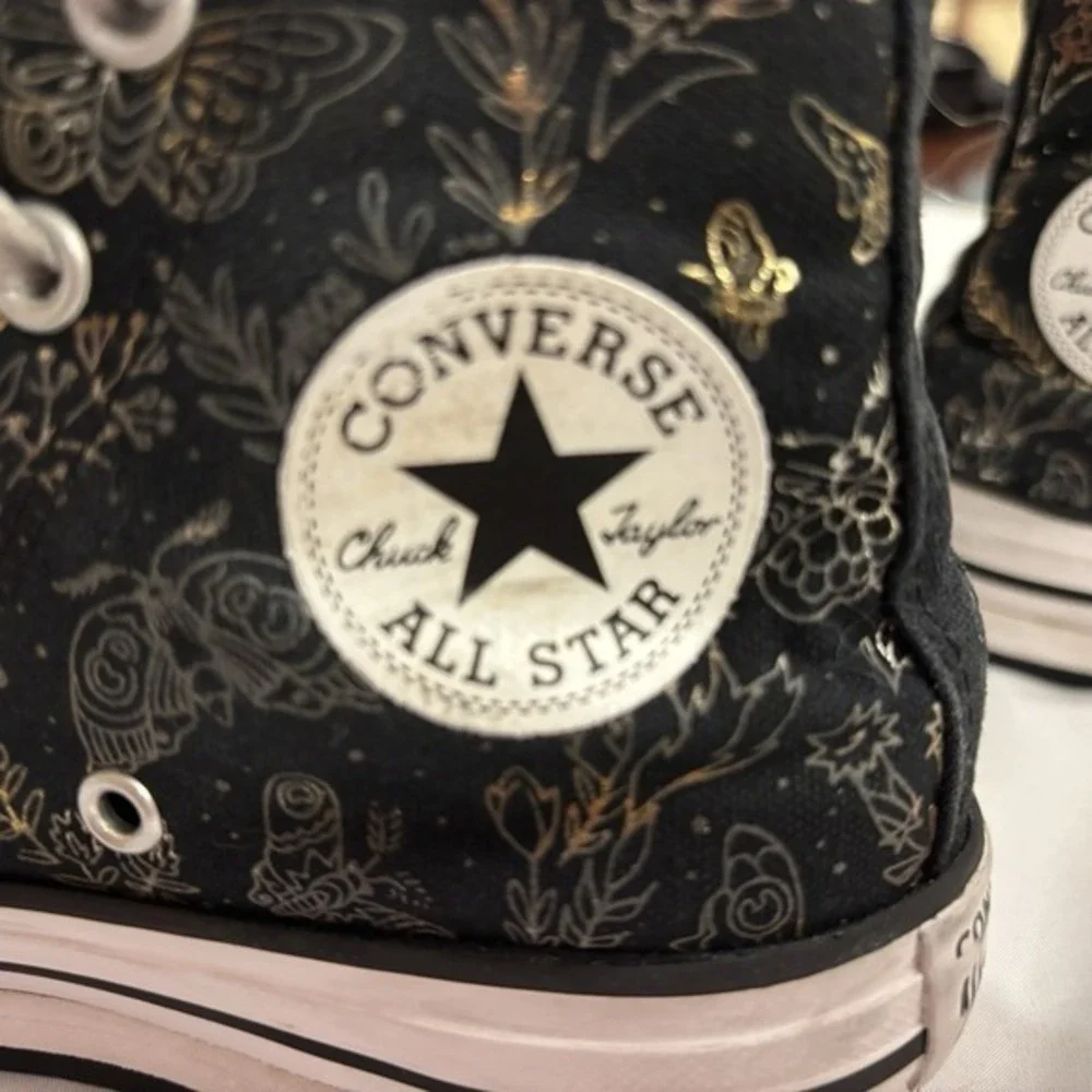 Converse YOUTH CTAS‎ Lift Butterfly Sneakers/Shoes size 13 Black/metallic Design